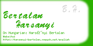 bertalan harsanyi business card